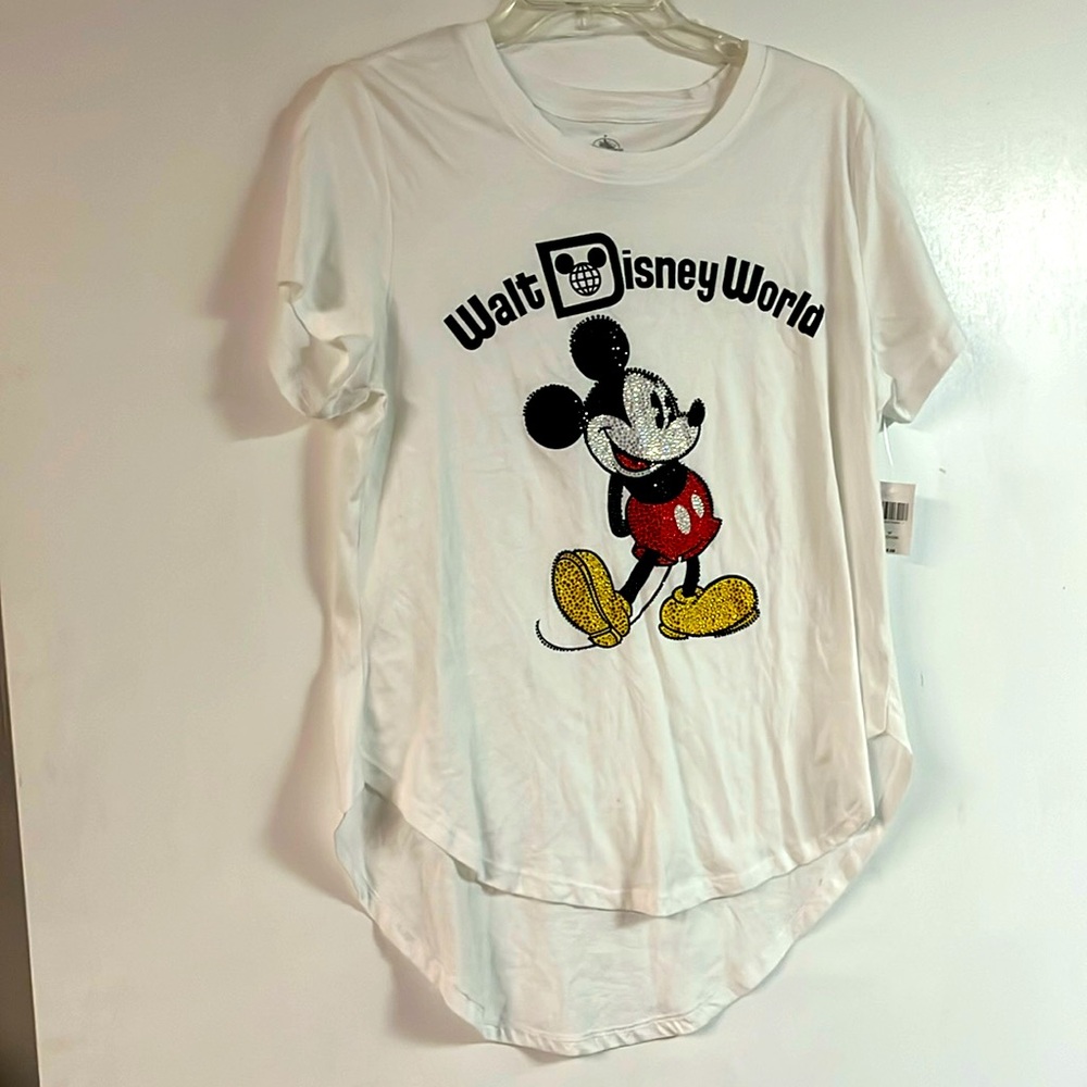NWT Disney short sleeve T-shirt Mickey Mouse shiny detail